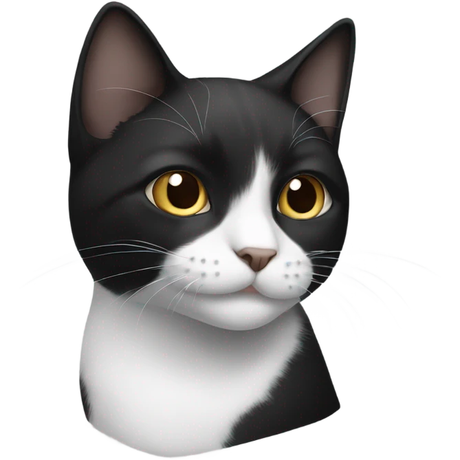 One black and white cat emoji