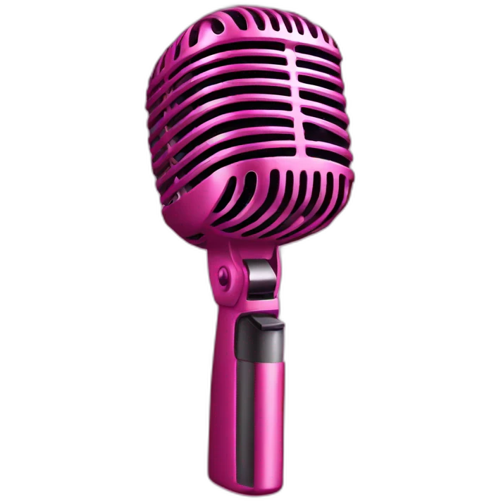 pink microphone emoji