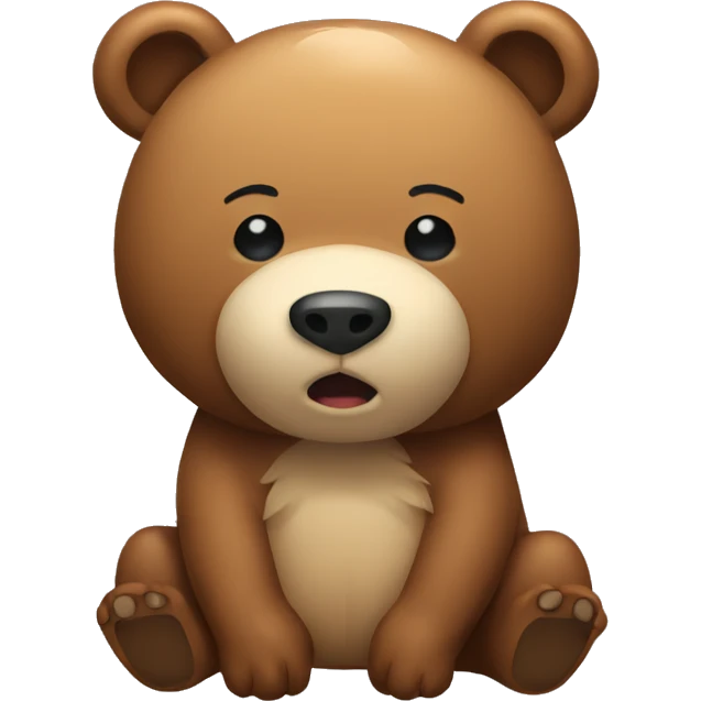 A bear pooping  emoji