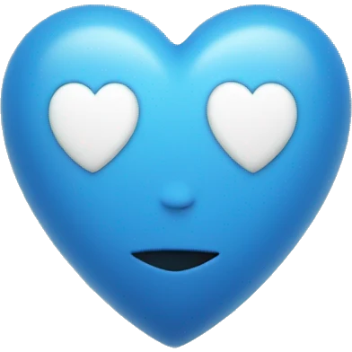 Simple blue heart by itself emoji
