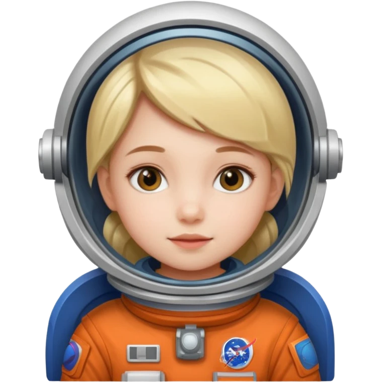 Girl kid in Astronaut Uniform
 emoji