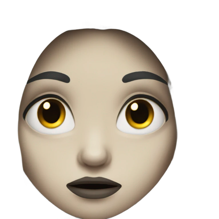 White Girl zombie with long and black hair emoji