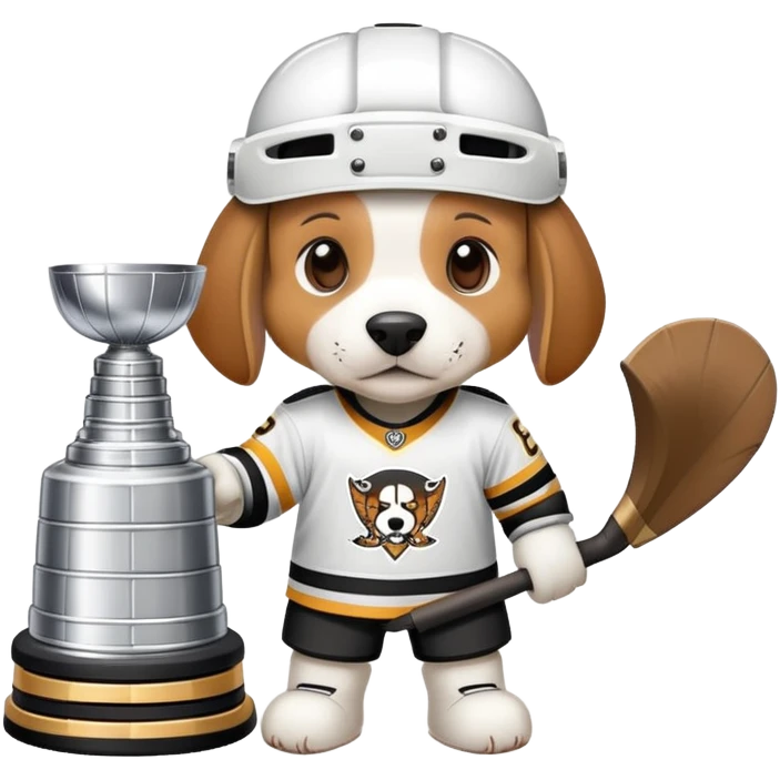 Beagle with Stanley Cup emoji