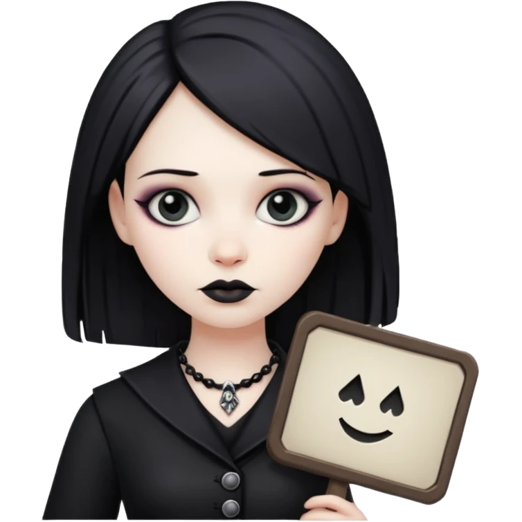 goth woman with  sign emoji