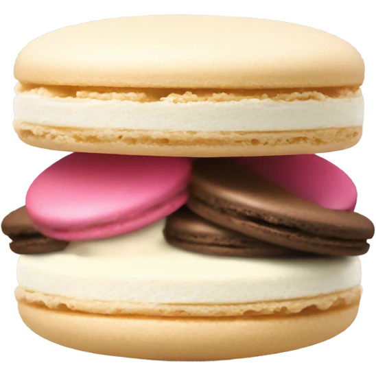 Macaron with cream emoji