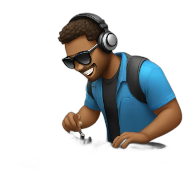dj cutting audio waveform emoji