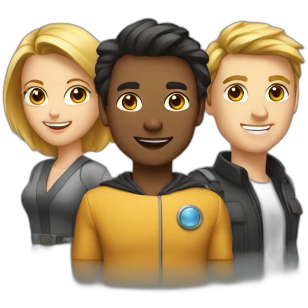 3 great data heros, 2 females, 1 male emoji