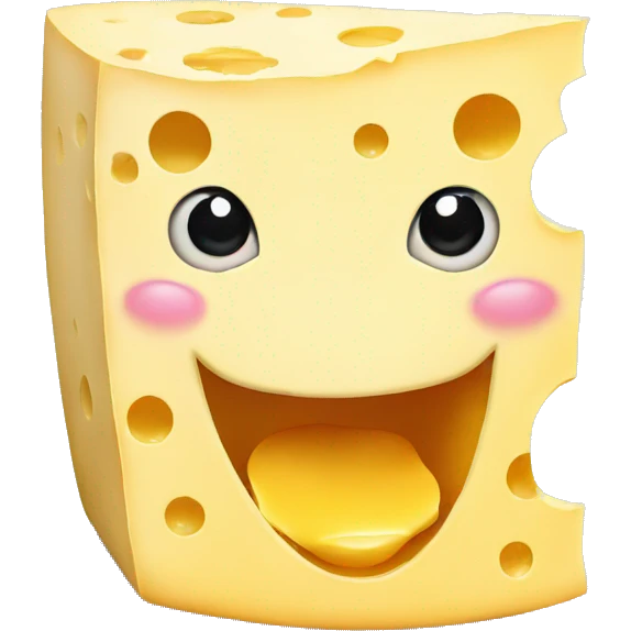 cheese with mouth emoji