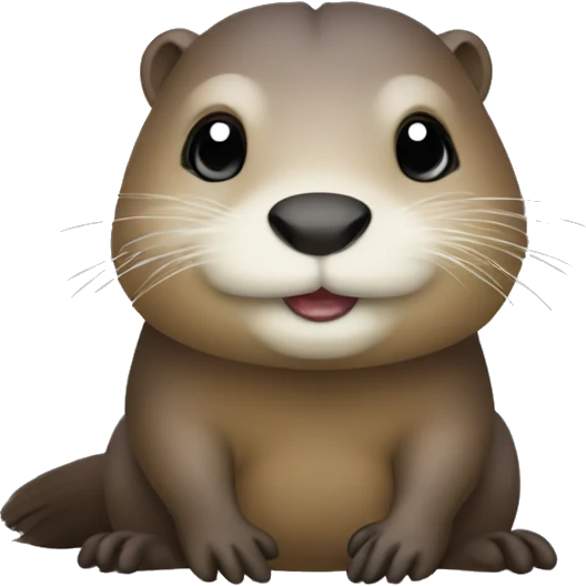 Cute Nutria animal emoji