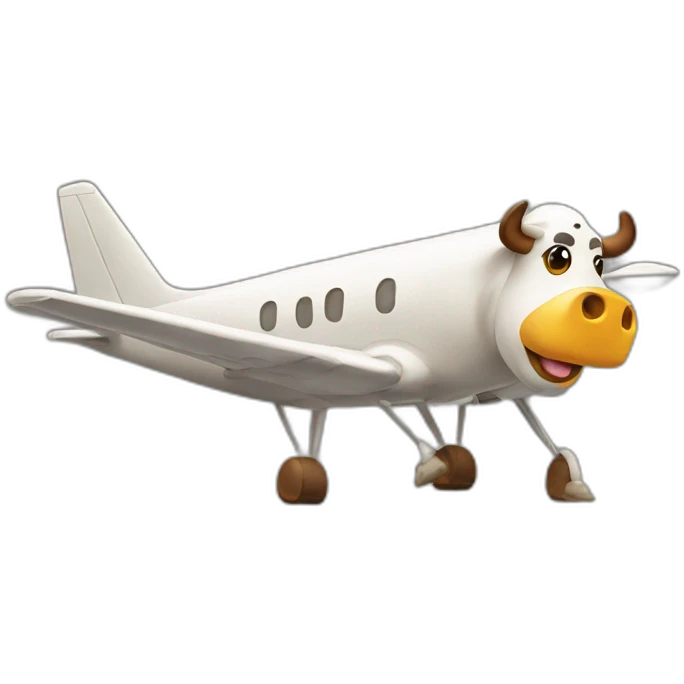 Plane and cow emoji