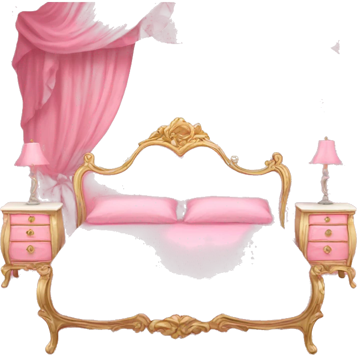 pink rococo bed emoji