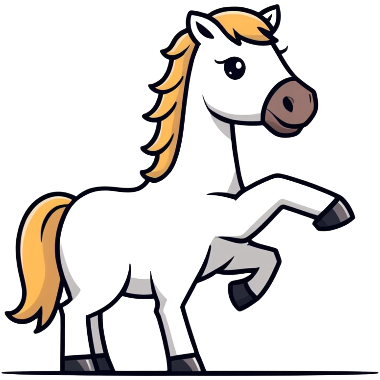 Horse crashing his fist with human emoji