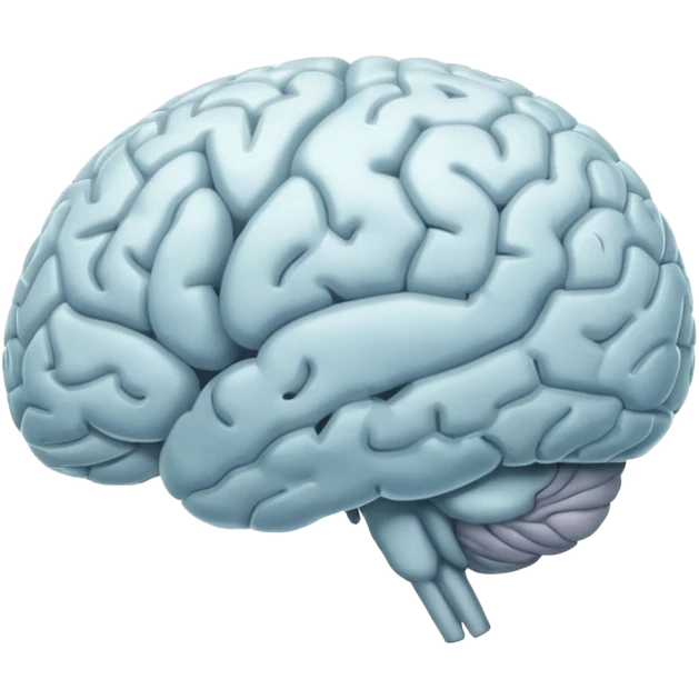 мозок в тумані Ios стиль  emoji