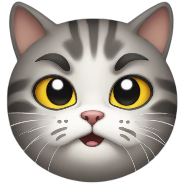 Cat angry crying  emoji