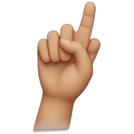 A boy showing love sign with his hand emoji
