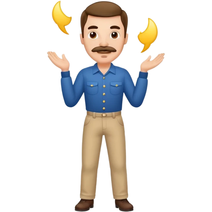 Man shaking ass with a hitler-like appearance  emoji