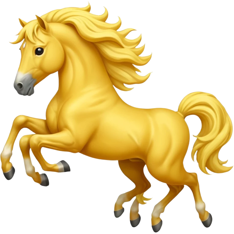 Yellow horse jumping  emoji