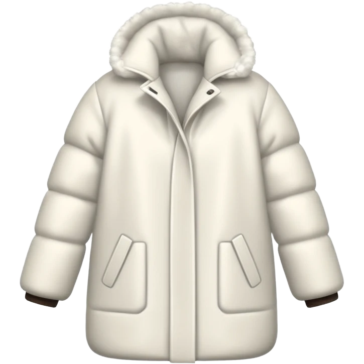 a white winter coat emoji