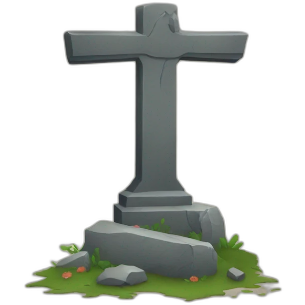 Dumb idiot graveyard sign emoji