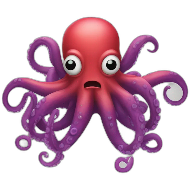 Evil octopus plugs in emoji