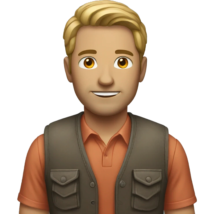 casual male portrait in vest emoji