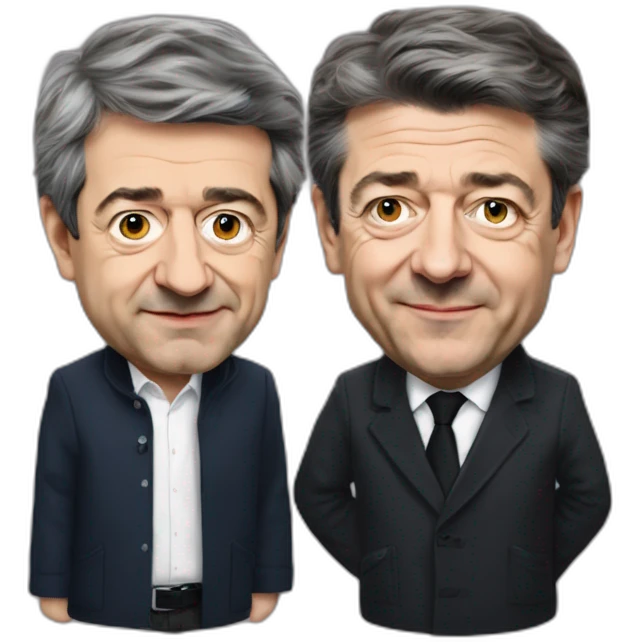 Jean Luc Mélenchon with Emanuel Macron emoji