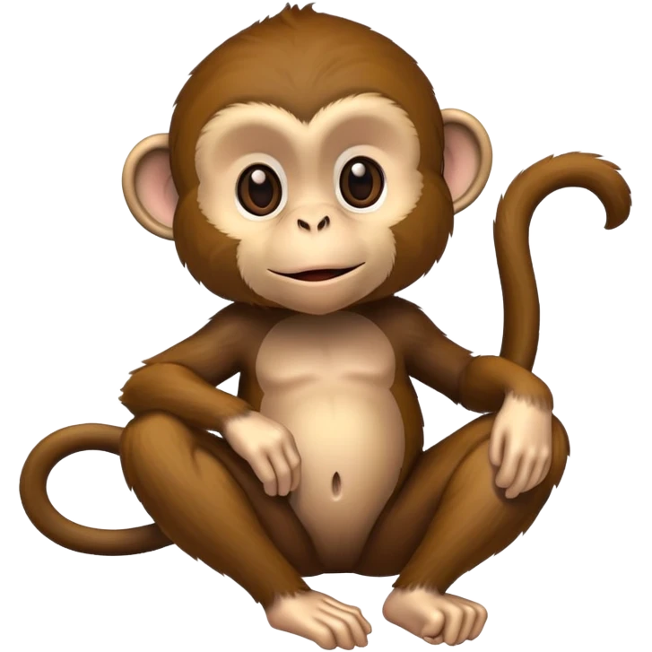 Monkey with one leg that’s black emoji