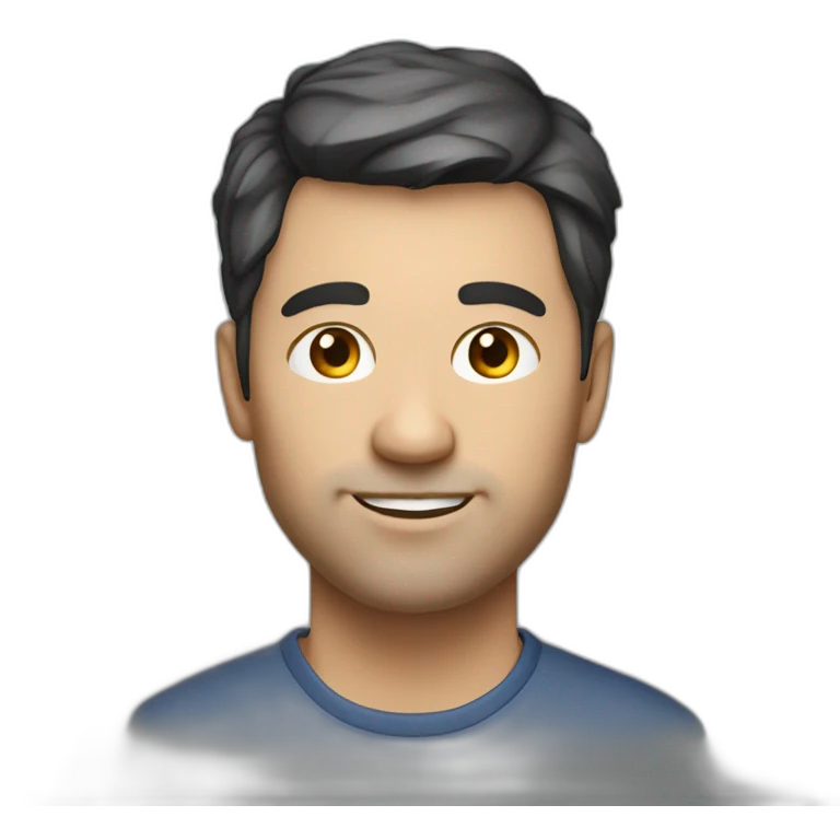 software engineer guy, 40 years old, still looks young with dark short hair emoji