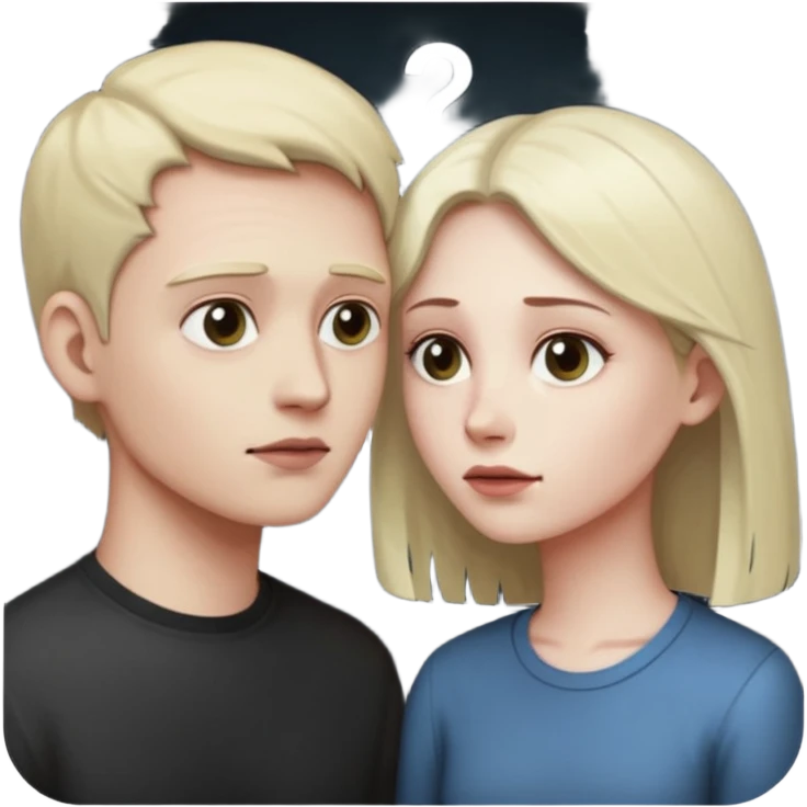  Indifference - 2 people looking away from each other emoji