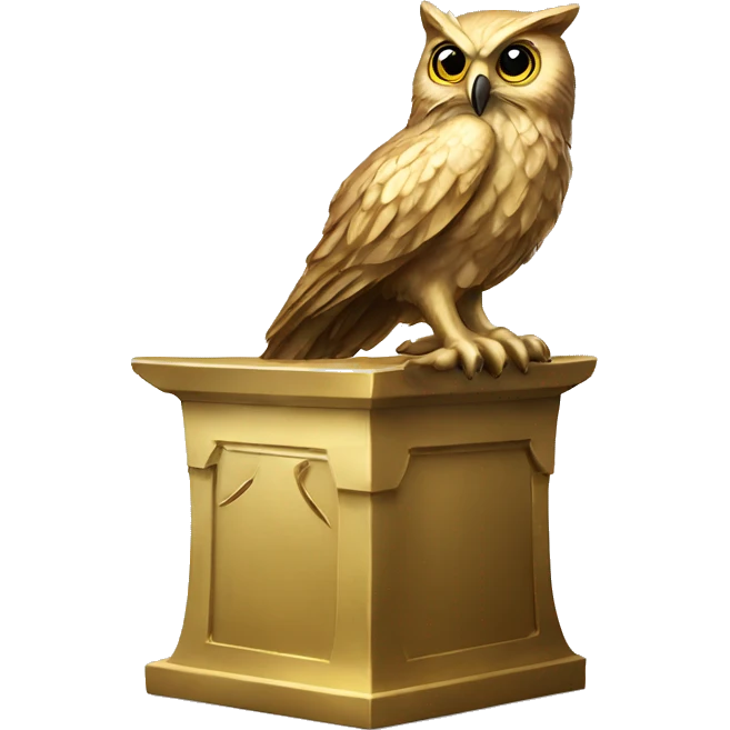 Dumbledore's owl gold tall lectern  emoji