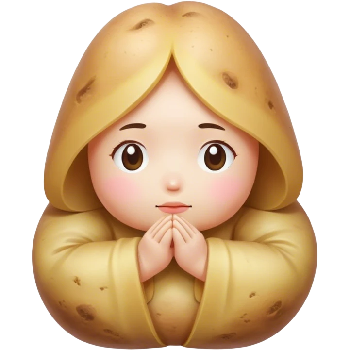 meditater kawaii potato girl emoji