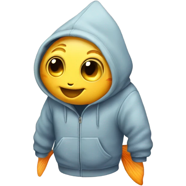 fish with a hoodie emoji