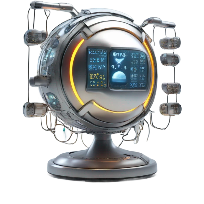 Sci-fi weather predicting machine emoji