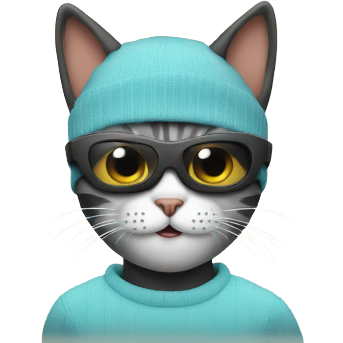 cat wearing ski mask emoji