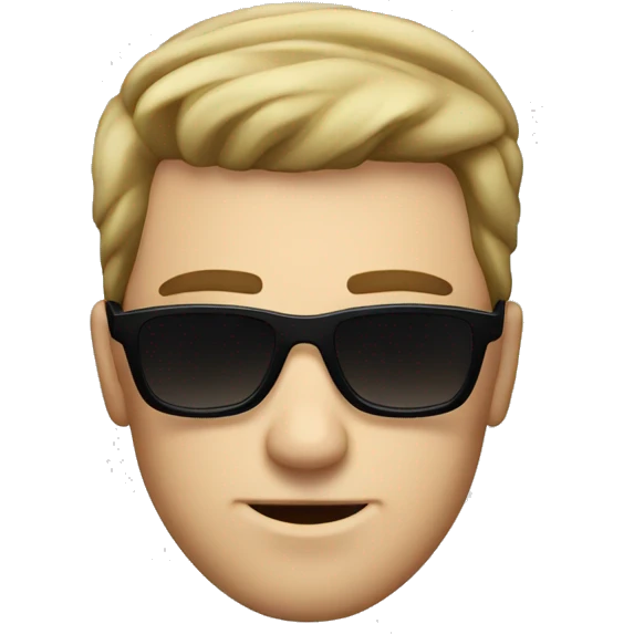 White Handsome guy with attitude and sunlasses  emoji