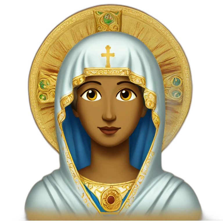 Orthodox Icon byzantin Theotokos emoji