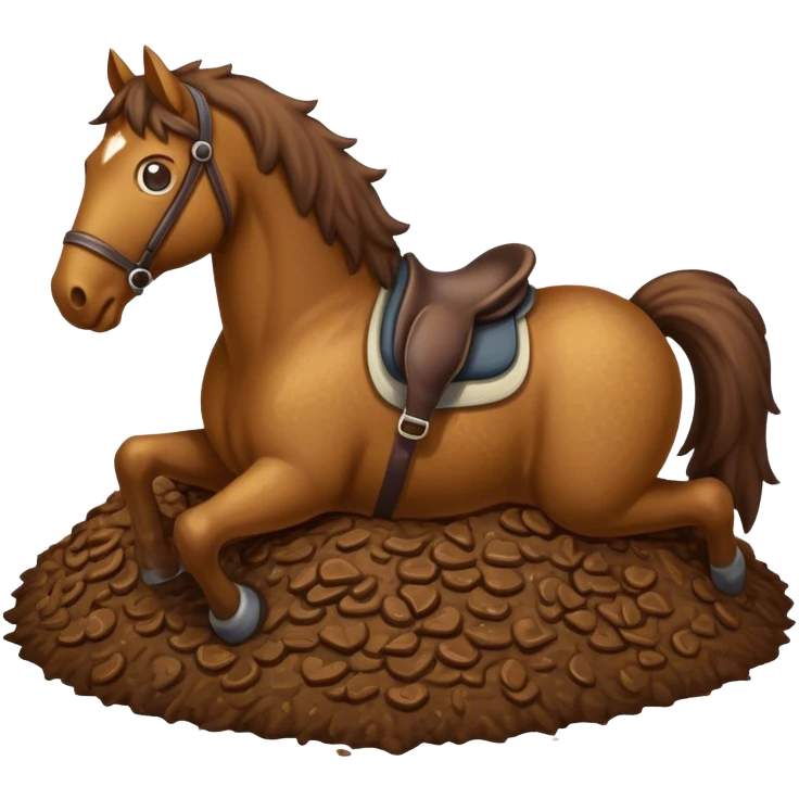 poo on horse emoji