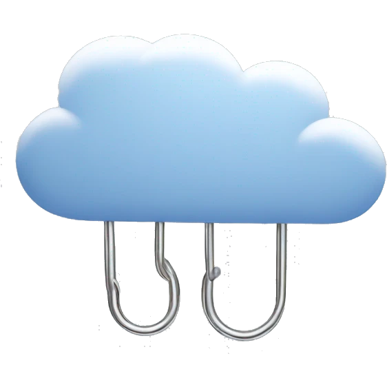 Cloud with paper clip emoji