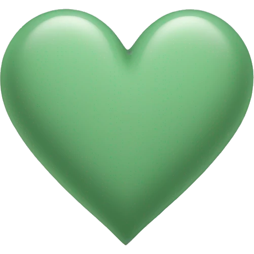 Sage green heart  emoji