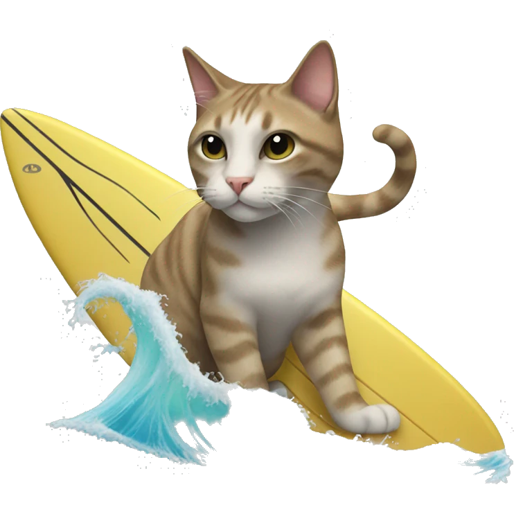 cat on a surf emoji