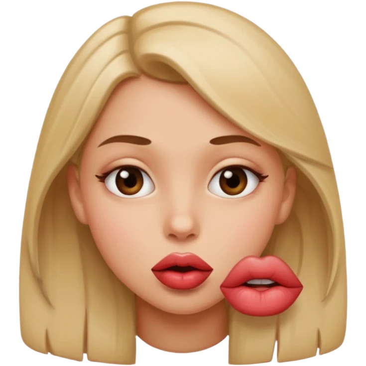 Girl lip biting emoji