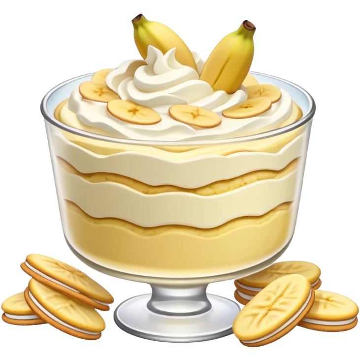 banana pudding with vanilla wafers emoji