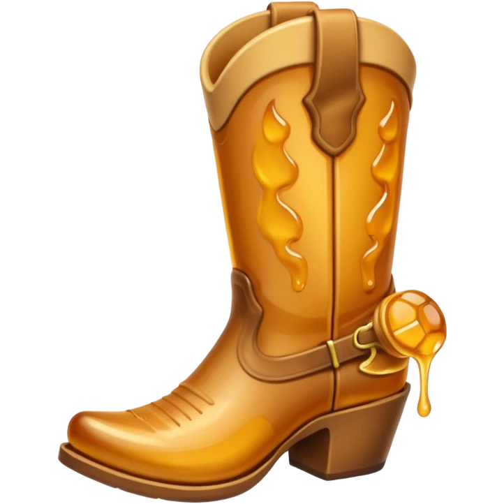 Cowgirl boots made of honey  emoji