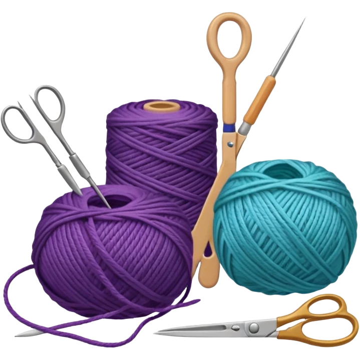 Knitting supplies emoji
