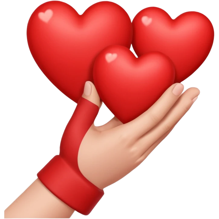 Hello hand with hearts  emoji