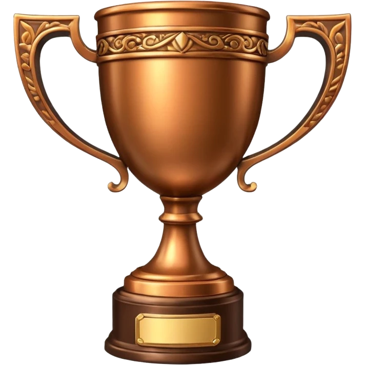 bronze trophy with handles emoji