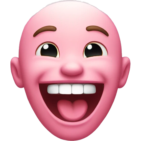Pink laughing emoji emoji