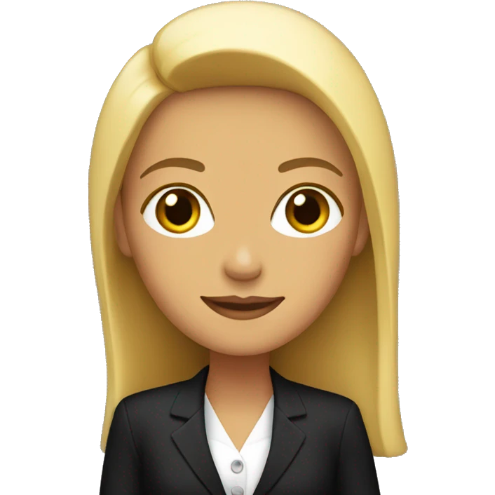 woman in a black suit emoji