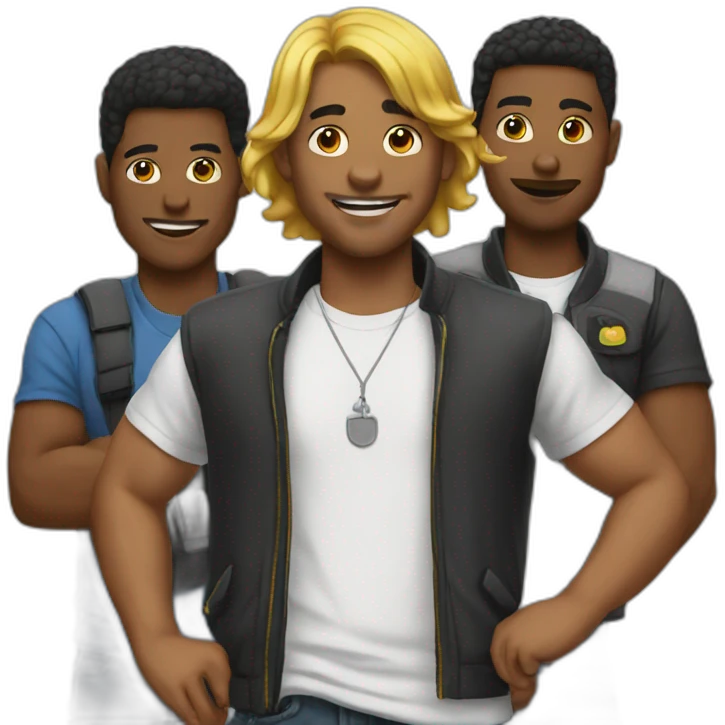 Man with homies  emoji