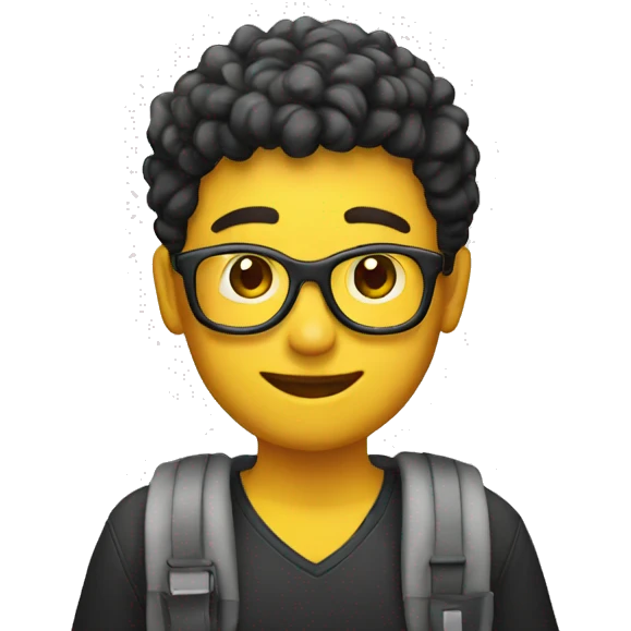 student with ipad emoji